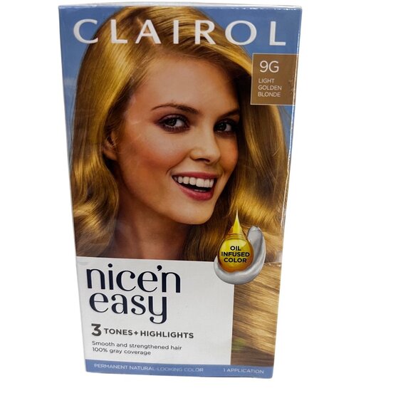 Lot of 3 Clairol Nice'n Easy Permanent Hair Color Cream 9G Light Golden Blonde - Picture 5 of 7